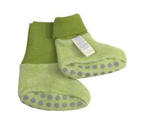 Cosilana Baby Fleece Schühchen kbT Wolle Bio Baumwolle (74/80, Lindgruen Melange)