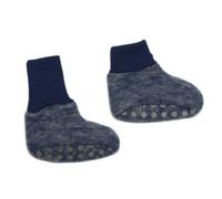 Cosilana Baby Fleece Schühchen kbT Wolle Bio Baumwolle (74/80, Marine Melange)