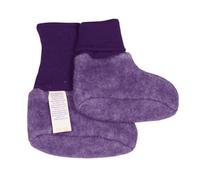Cosilana Baby Fleece Schühchen kbT Wolle Bio Baumwolle Lila-Melange 62/68