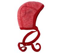 Cosilana Baby Häubchen aus 100% Wolle Fleece (kbT) (50/56, Rot-Melange)
