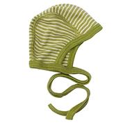 Cosilana Baby-Häubchen (Größe: 50/56 / Farbe: 126 grün geringelt / Qualität: Wolle/Seide)