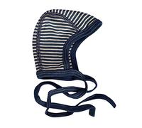 Cosilana Baby Häubchen aus 70% Wolle und 30% Seide (Marine Natur, 62-68