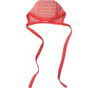 Cosilana Baby Häubchen aus 70% Wolle und 30% Seide (Rot Gestreift, 62-68)
