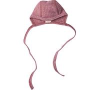 Cosilana, Baby Häubchen/Mütze, 45% KBA Baumwolle, 35% kbT Wolle, 20% Seide (74-80, Weinrot Meliert)