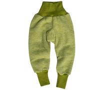 Cosilana Baby Hose mit Bund aus weichem Wollfleece, 60% Schurwolle kbT, 40% Baumwolle (KBA) (86/92, Lindengrün-Melange)