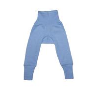 Cosilana Schlupf-Babyhose mit Bund aus Bio Baumwolle / Bio Wolle / Seide 50/56 Uni Blau Meliert