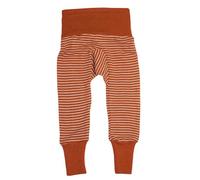 Cosilana Baby Hose mit Bund kbT Schurwolle u Seide Orange-Geringelt 62/68