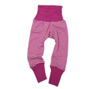 Cosilana Baby Hose mit Bund kbT Schurwolle u Seide Pink-Geringelt 50/56