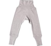 Cosilana Schlupf-Babyhose mit Bund aus Bio Baumwolle / Bio Wolle / Seide Größe: 86/92, uni grau meliert 86/92