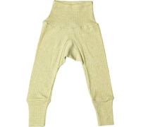 Cosilana Baby-Hose mit Nabelbund, 45% KBA-Baumwolle, 35% kbT Wolle, 20% Seide, Grün meliert