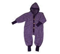 Cosilana Baby-Overall mit Kapuze(86/92,48 Wolle/Baumwolle-Fleece,113 lila melange)