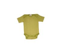 Cosilana Baby Kurzarm-Body aus Bio Wolle / Seide 50/56 Uni Grün