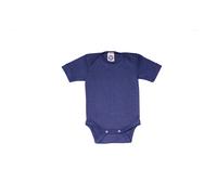 Cosilana Baby-Body Kurzarm aus Bio Wolle/Seide Uni Marine Größe 62/68