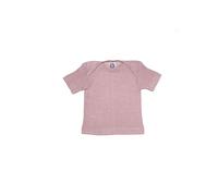 Cosilana Baby Kurzarm-Shirt aus Bio Baumwolle / Bio Wolle / Seide 74/80 Uni Pink Meliert