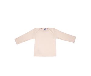 Cosilana Baby Langarm-Shirt aus Bio Baumwolle / Bio Wolle / Seide 98/104 Uni Grün Meliert