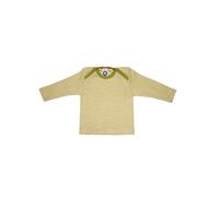 Cosilana Baby Langarm-Shirt aus Bio Wolle / Seide 86/92 Geringelt Grün