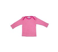 Cosilana Baby Langarm-Shirt aus Bio Wolle / Seide 86/92 Geringelt Pep-Pink