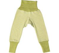 Cosilana Schlupf-Babyhose mit Bund aus Bio Wolle / Seide Größe: 86/92, geringelt grün 86/92