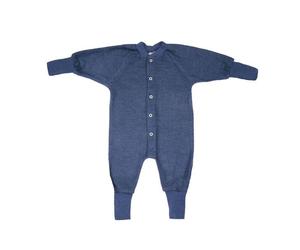 Cosilana Baby Schlafanzug 1-tlg ohne Fuss Woll-Frottee Marine 68
