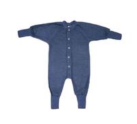 Cosilana Baby Schlafanzug 1-tlg ohne Fuss Woll-Frottee Marine 74