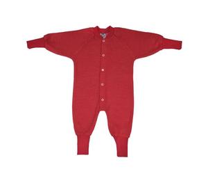 Cosilana Baby Schlafanzug 1-tlg ohne Fuss Woll-Frottee Rot 80