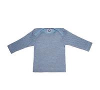 Cosilana Baby Schlupfhemd Bio Baumwolle kbT Wolle Seide Hellblau Braun Natur 50/56