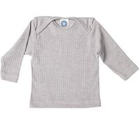 Cosilana Baby Schlupfhemd Langarm - 45% KBA Baumwolle, 35% kbT Wolle, 20% Seide - Grau meliert