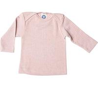 Cosilana Baby-Langarmshirt – Bio-Baumwolle, Bio-Wolle & Seide – Gr. 62/68 uni pink meliert