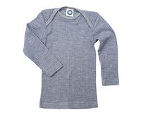 Cosilana, Baby Schlupfhemd Langarm, 45% KBA Baumwolle 35% kbT Wolle, 20% Seide (Marine Meliert, 50-56)