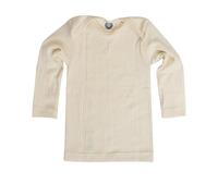 Cosilana Baby Langarm-Shirt aus Bio Baumwolle / Bio Wolle / Seide 50/56 Uni Natur