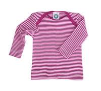 Cosilana, Baby Unterhemd Langarm, 70% Wolle 30% Seide (Orange/Natur, 86-92)