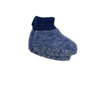 Cosilana Baby Schühchen aus Wollfleece kbT (ab 62/68 mit Noppen) (74/80, Marine-melange)