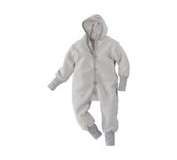 Cosilana Baby und Kinder Kapuzenoverall Wolle-Baumwolle Fleece grau Gr.74/80