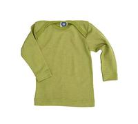 Cosilana, Baby Unterhemd Langarm, 70% Wolle 30% Seide (Grün, 74-80)