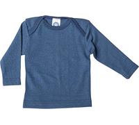 Cosilana, Baby Unterhemd Langarm, 70% Wolle 30% Seide (Marine, 62-68)