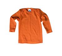 Cosilana, Baby Unterhemd Langarm, 70% Wolle 30% Seide (Orange, 50-56)