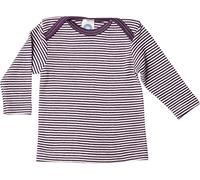 Cosilana, Baby Unterhemd Langarm, 70% Wolle 30% Seide (Pflaume/Natur, 50-56)