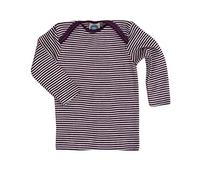 Cosilana, Baby Unterhemd Langarm, 70% Wolle 30% Seide (Pflaume/Natur, 50-56)