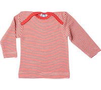 Cosilana Baby-Langarm-Shirt aus Bio Wolle/Seide – Größe 62/68, geringelt Rot