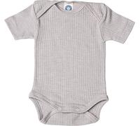 Cosilana Babybody Kurzarm 91052 BW/Wolle/Seide (Grau meliert, 98-104)