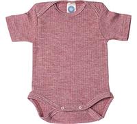 Cosilana Babybody Kurzarm 91052 BW/Wolle/Seide (Wenrot Meliert, 74-80)