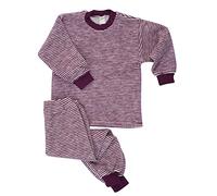 Cosilana, Einteiler Schlafanzug ohne Fuß, 100% Wolle (86, Pflaume)