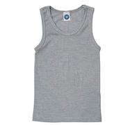 Cosilana Kinder Tank-Top / Unterhemd (Qualität: Baumwolle-Wolle/Seide / Farbe: 940 grau meliert / Größe: 116)