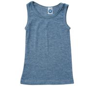 Cosilana, Kinder Achselhemd/Top, 45% KBA Baumwolle, 35% kbT Wolle, 20% Seide (Marine meliert, 140)