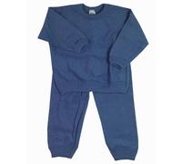 Cosilana Kinder Schlafanzug Woll-Frottee kbT Marine 92