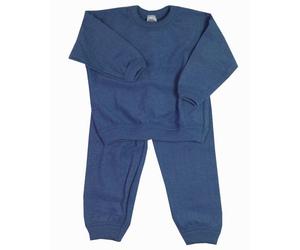 Cosilana Kinder Schlafanzug Woll-Frottee kbT Marine 92