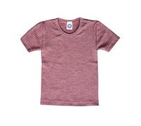 Cosilana, Kinder Unterhemd kurzarm, 45% KBA Baumwolle, 35% kbT Wolle, 20% Seide (116, Weinrot)