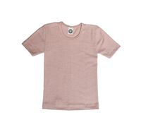 Cosilana, Kinder Unterhemd Kurzarm, 45% KBA Baumwolle, 35% kbT Wolle, 20% Seide (92, Pink meliert)