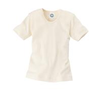 Cosilana Kinder Unterhemd Kurzarm Baumwolle-Wolle-Seide natur Gr.116