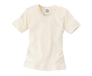 Cosilana Kinder Unterhemd Kurzarm Baumwolle-Wolle-Seide natur Gr.92